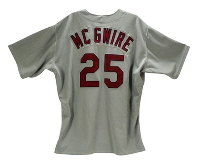 1998 Mark McGwire Game Worn Road St. Louis Cardinals Jersey (70 HR Season) (MEARS)
